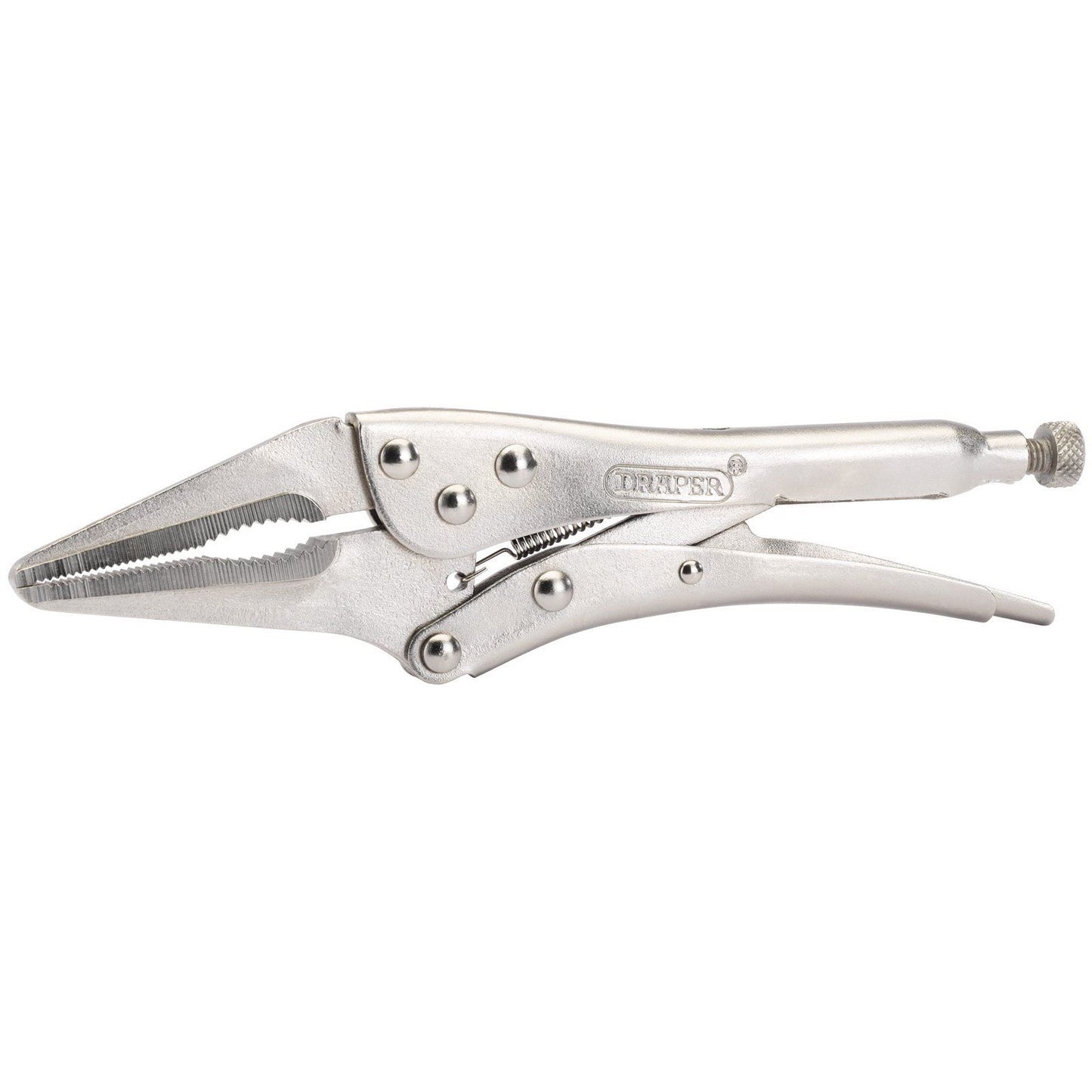 Draper 230mm Adjustable Long Nose Self Vise Grip Locking Jaw Lever Release Plier - 11903