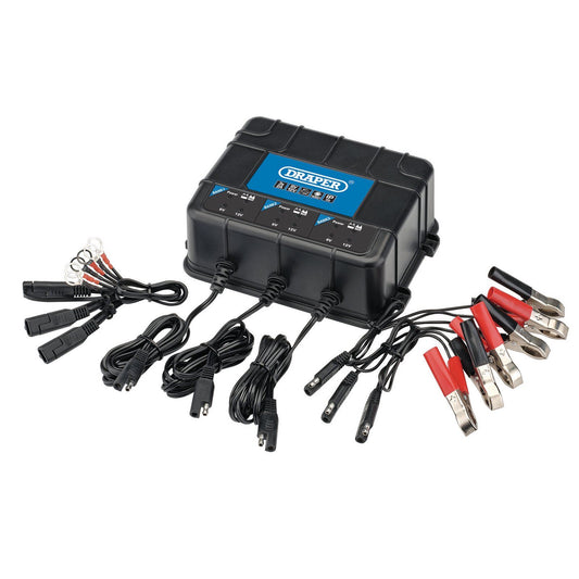 Draper 6V/12V 3 Bank Charger Station BCPB32 - 53172