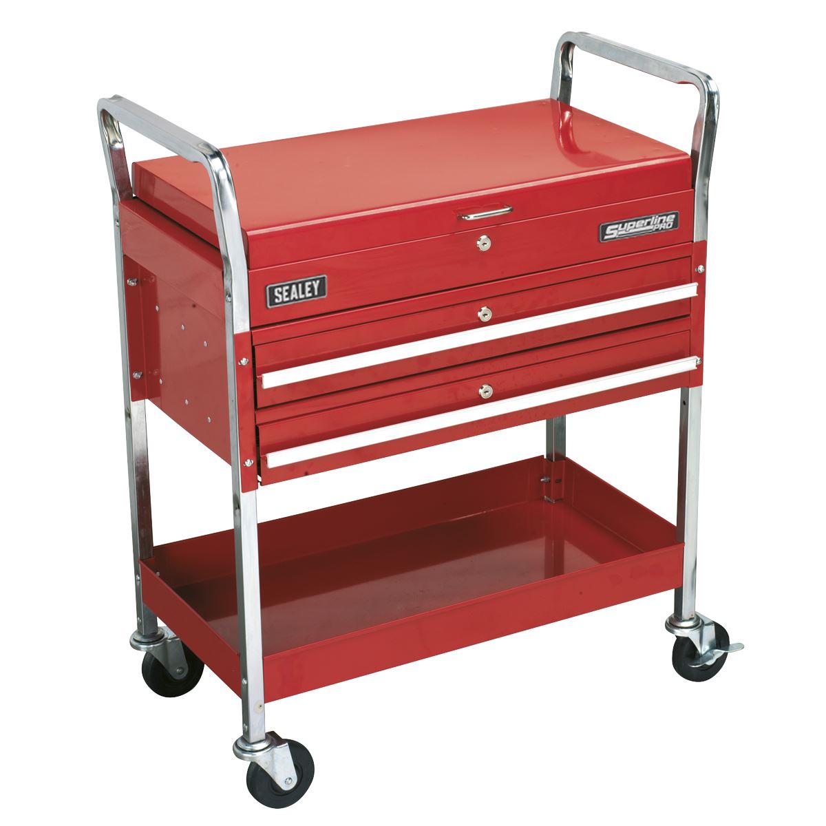 Sealey Trolley 2-Level Heavy-Duty with Lockable Top & 2 Drawers CX1042D