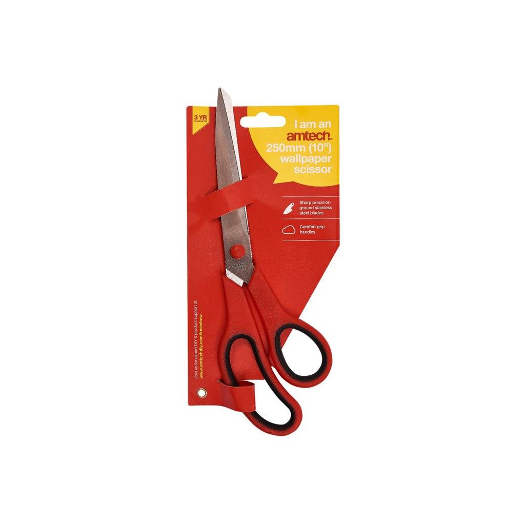 Amtech 10" Professional Wallpaper Tailor Scissors Dress Making - R0125