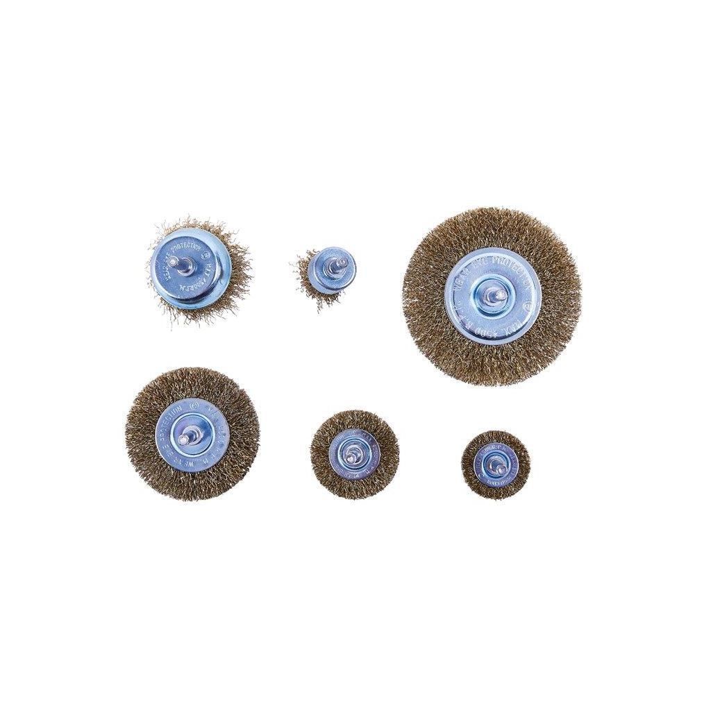 Amtech 6 Piece Drill Wire Wheel Cup Brush For Polishing/Rust etc Heavy Duty Set - F3500