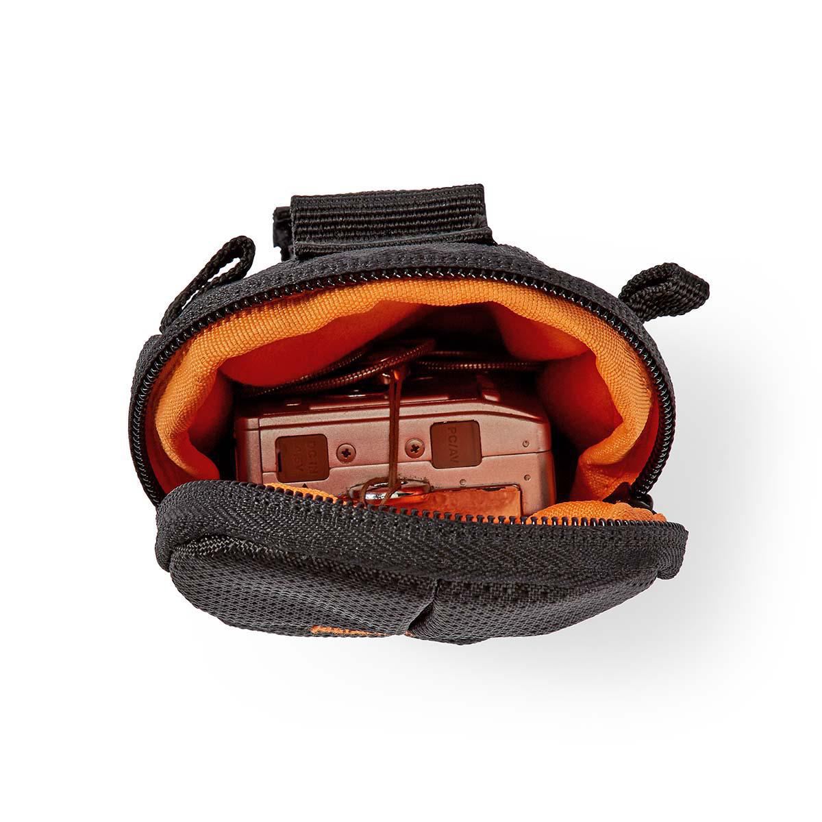 Nedis Camera Bag 120 x 70 x35mm 1 Inside pocket Black / Orange - CBAG110BK