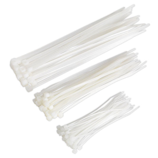 Sealey Cable Tie Assortment White Pack of 75 CT75W