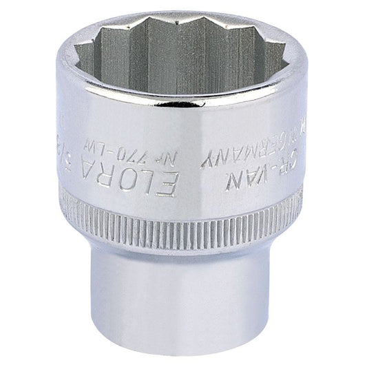 Elora 1x 5/8" 1/2" Square Drive Whitworth Bi-Hexagon Socket Professional Tool - 24872