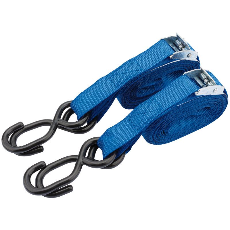 Draper Ratcheting Tie Down Straps, 5.0m x 25mm, 125kg (2 Piece) - 60963