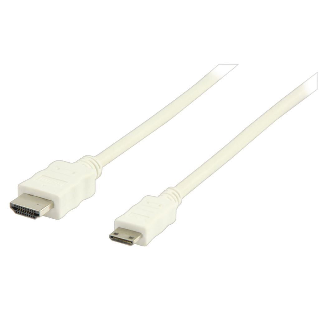 Glaxio High Speed HDMI cable with Ethernet HDMI connector to HDMI mini connector 2m white - VLMB34500W20