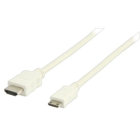 Glaxio High Speed HDMI cable with Ethernet HDMI connector to HDMI mini connector 2m white - VLMB34500W20