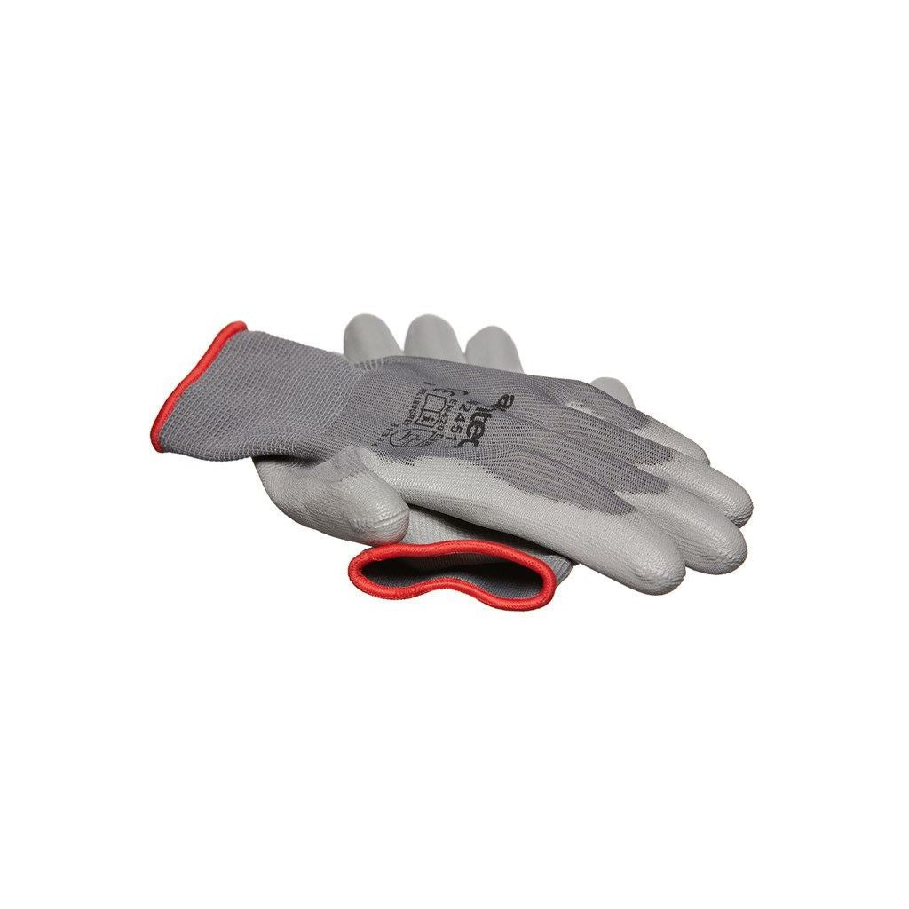 Amtech Light Duty Pu Coated Palm Gloves Grey Large Size 9 - N2451