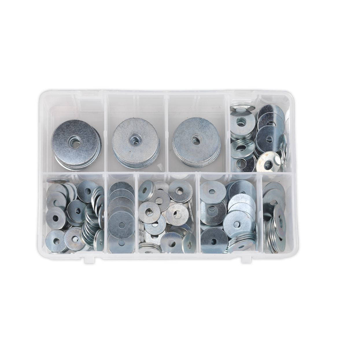 Sealey Repair Washer Assortment 240pc M5-M10 Metric Zinc Plated AB059RW