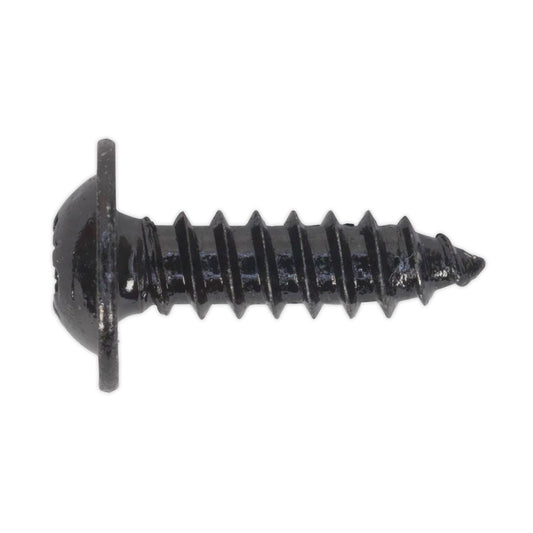 Sealey Self Tapping Screw 4.8 x 16mm Flanged Head Black Pozi Pk 100 BST4816