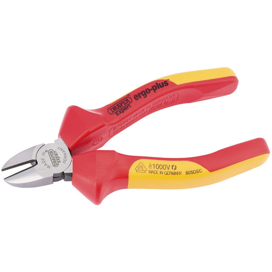 1x Draper Expert 140mm Ergo Plus Fully Insulated Vde Diagonal Side Cutters - 50248