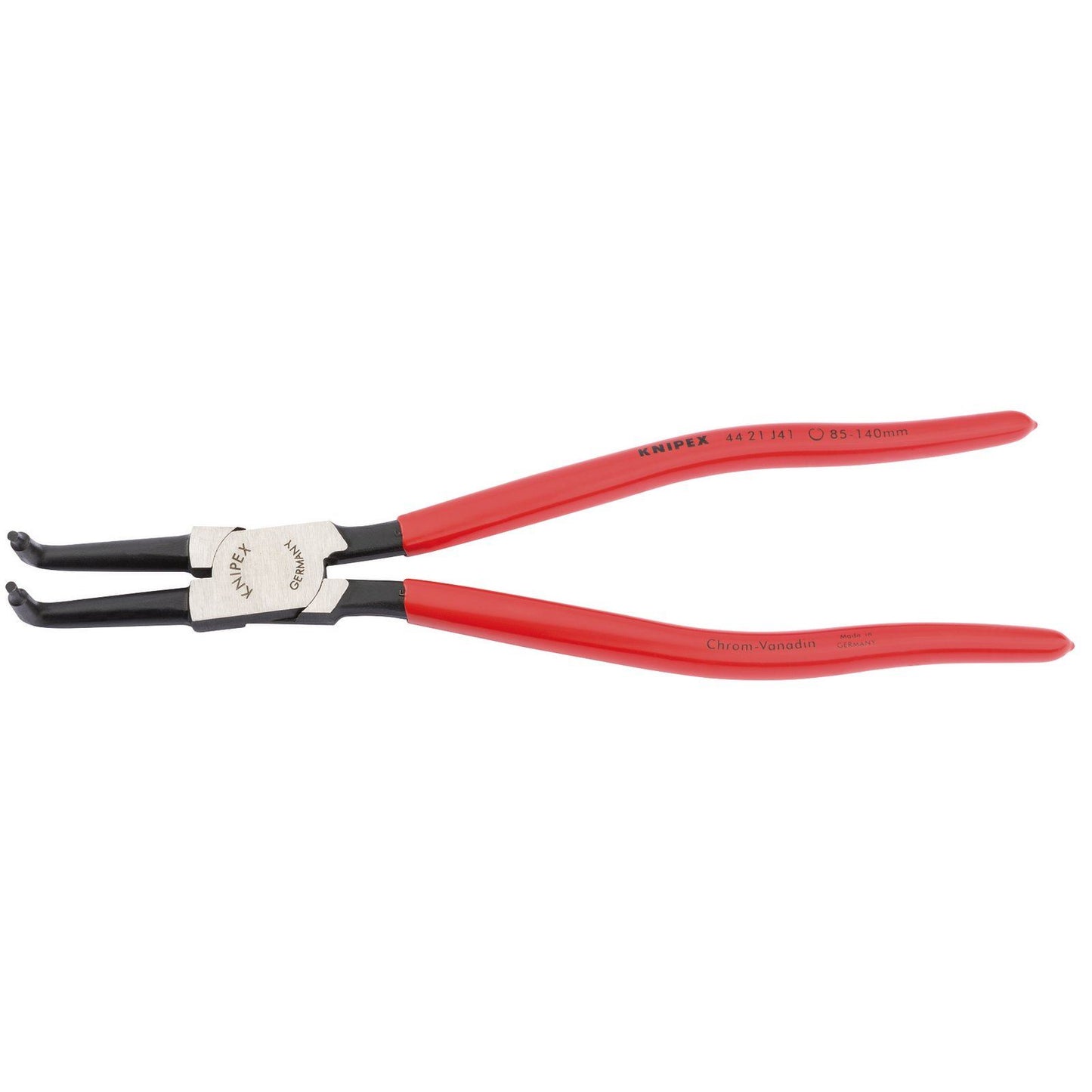 Knipex 44 21 J41 85mm - 140mm J41 90&deg; Bent Internal Circlip Pliers - 81014