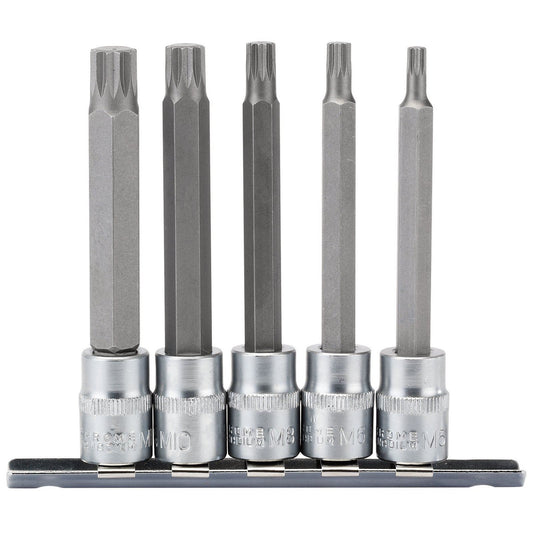 Draper 16349 3/8in Sq Dr Spline Socket Bit Set 5 piece