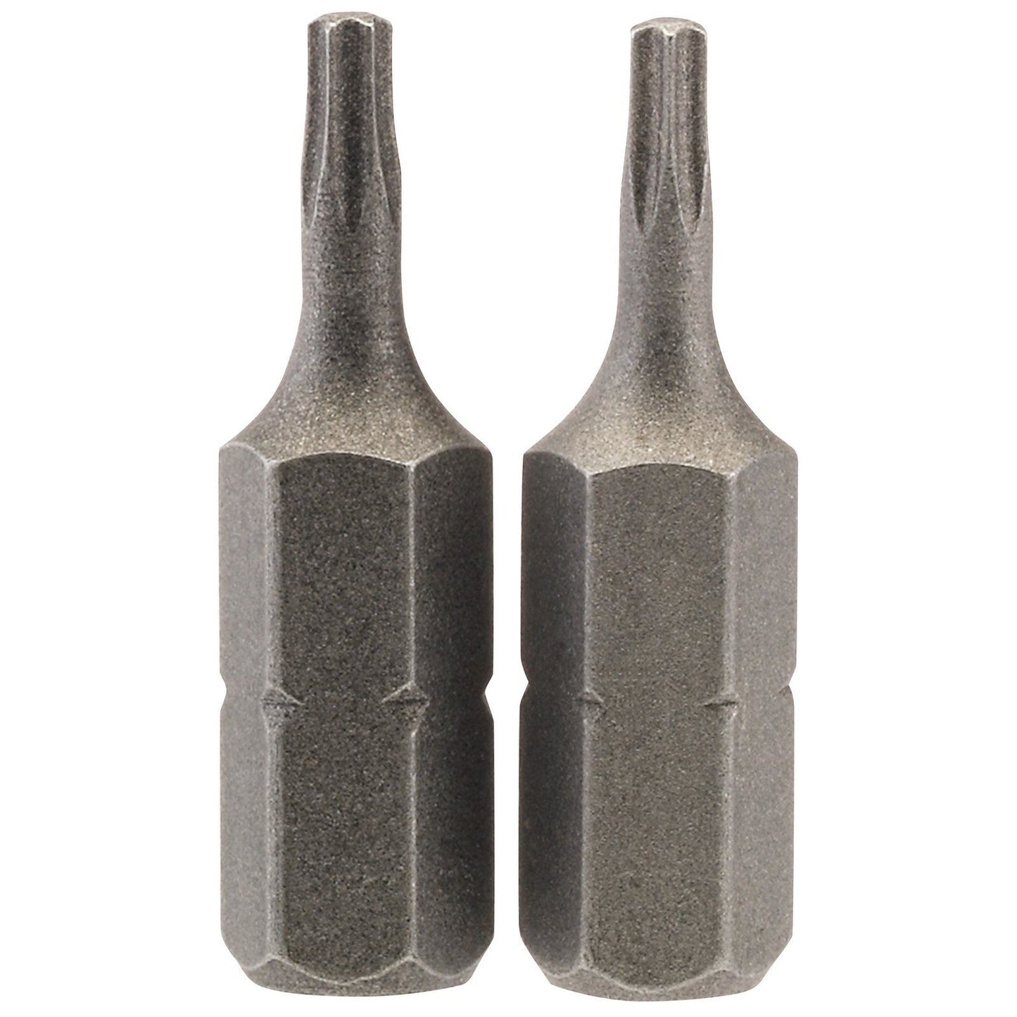 1x Pair of Draper T7 1/4" Hexagonal TX-Star Insert Bit - 25mm Long - 66426