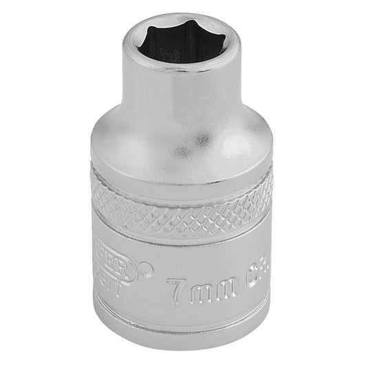 Draper Expert Quality Chrome 3/8" Square Drive 6 Point Metric Socket - 7mm - 16532