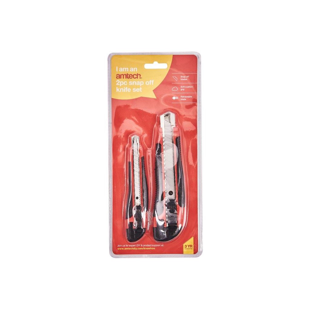 Amtech 2pc Snap Off Disposable Knife Set - S0150