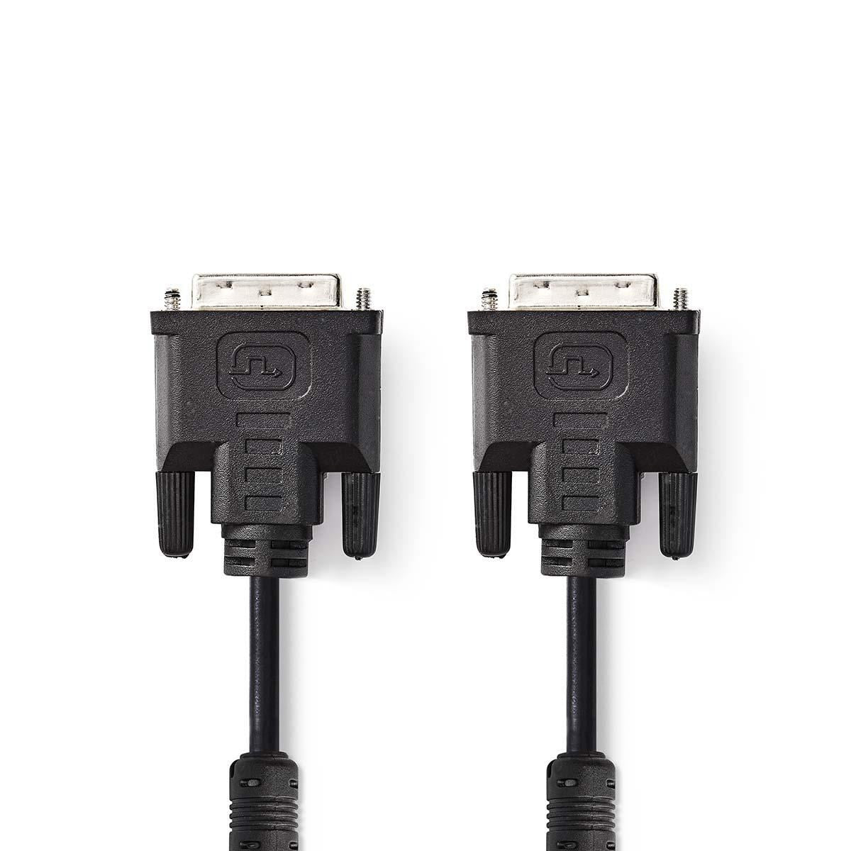 Nedis DVI Cable DVI-I 24+5-pin Male to DVI-I 24+5-pin Male 2m Black - CCGP32050BK20