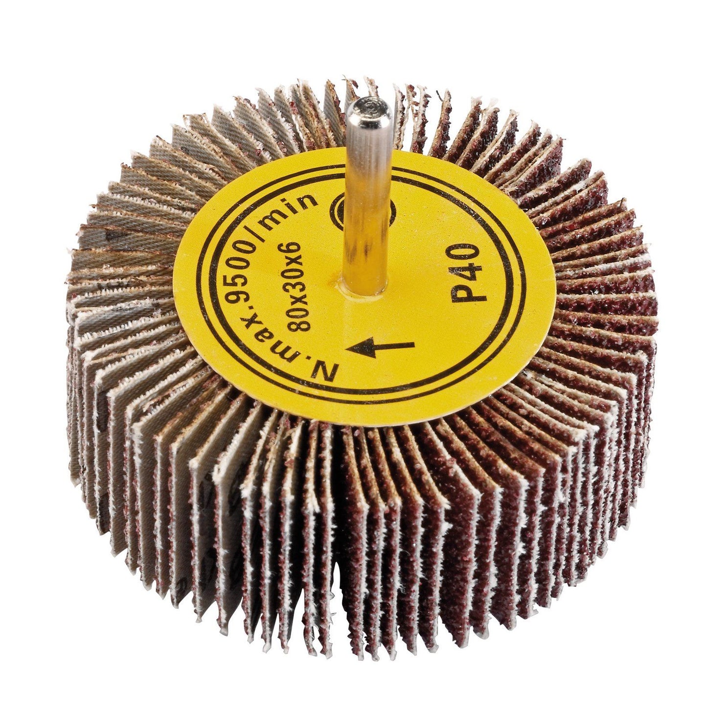 Draper 76485 Abrasive Flap Wheel (80mm x 30mm 40 Grit)