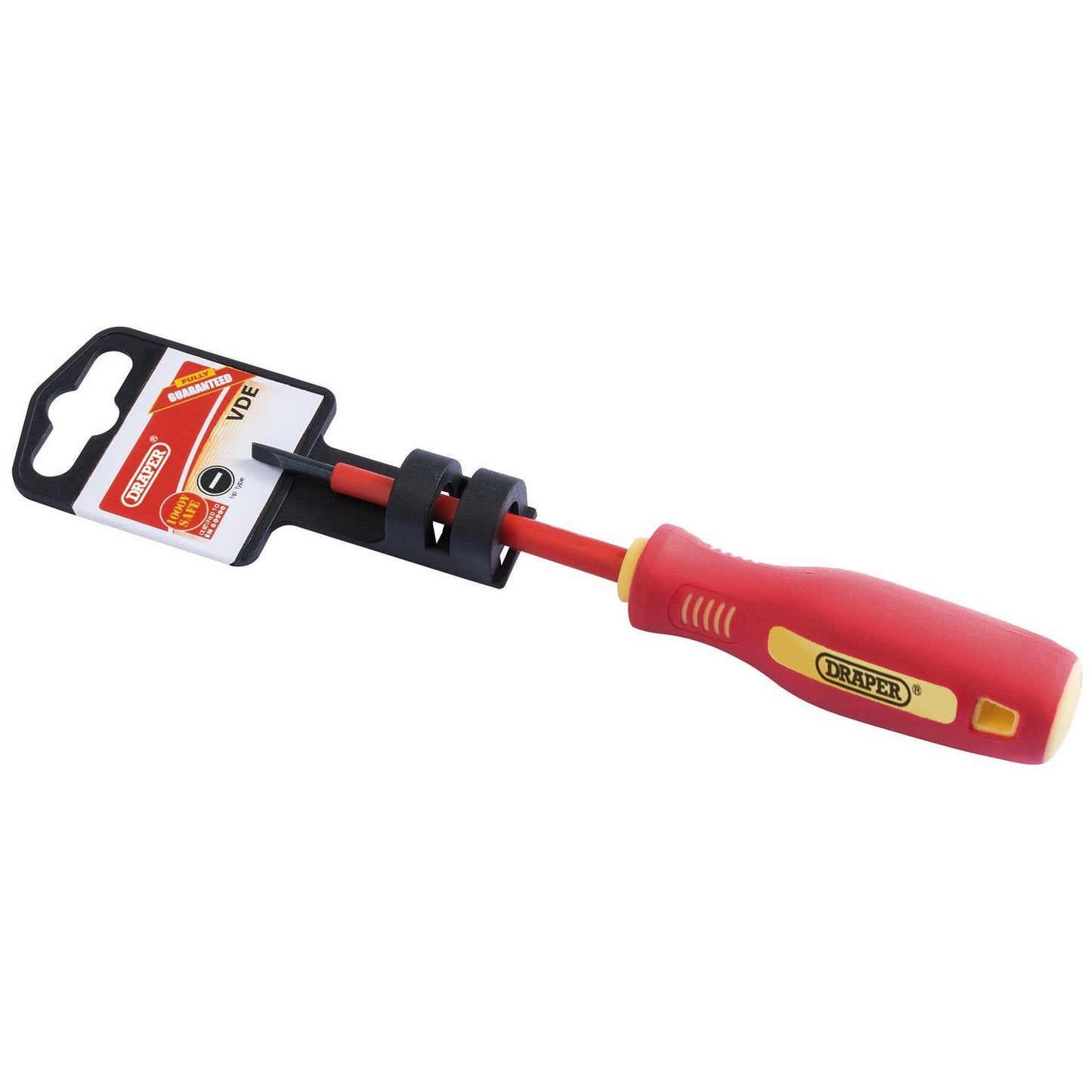 2.5mm X 75mm Fully Insulated Plain Slot Screwdriver. (Display Packed) Draper - 46515