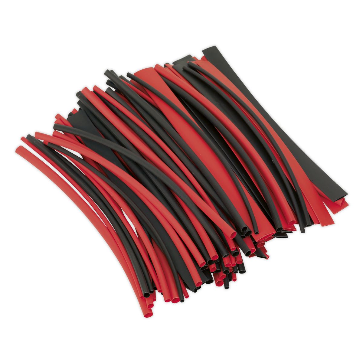 Sealey Heat Shrink Tubing Black & Red 200mm 100pc HST200BR