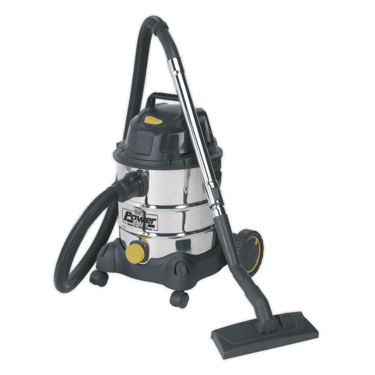 Sealey Vacuum Cleaner Ind Wet & Dry 20L 1250W/110V Stainless Drum PC200SD110V