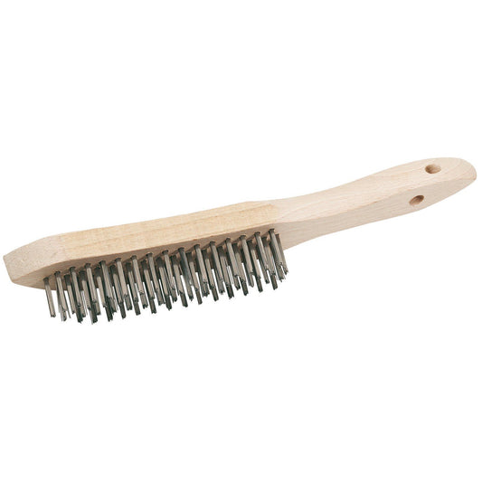 Draper WB-SS/L 310mm Stainless Steel 4 Row Wire Scratch Brush - 50931