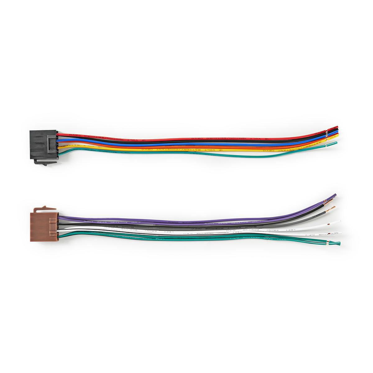 Nedis Standard ISO Cable Radio connector to 2x Car connector 0.15m Multi-Colour