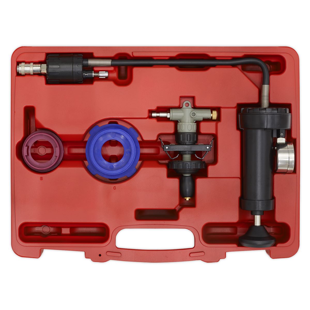 Sealey Cooling System Pressure Test Kit 4pc VS0012