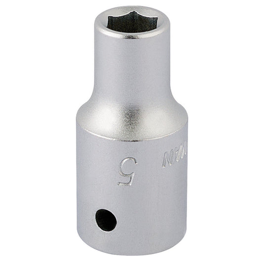 5mm 1/4" Square Drive Elora Hexagon Socket Draper 11093