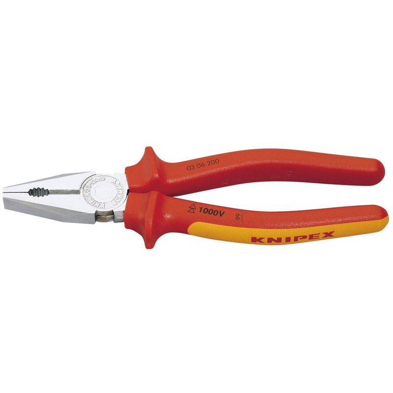 Knipex Knipex 03 06 200 SBE 200mm Fully Insulated Combination Pliers - 81212