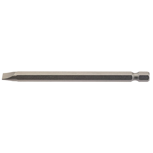 Draper 64351 6.5mm 1/4" Hex. Plain Slot Insert Bit 100mm Long x 1