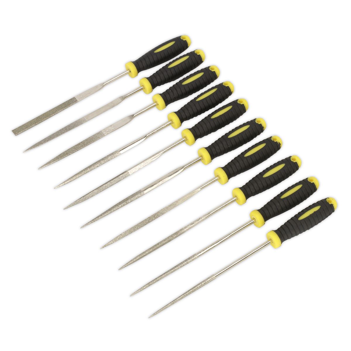 Sealey Diamond Needle File Set 10pc 100mm S0896