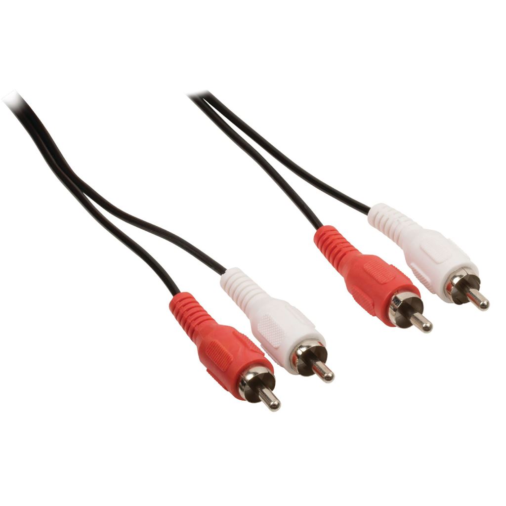 Glaxio Stereo RCA audio cable 2x RCA male to 2x RCA male 3m black