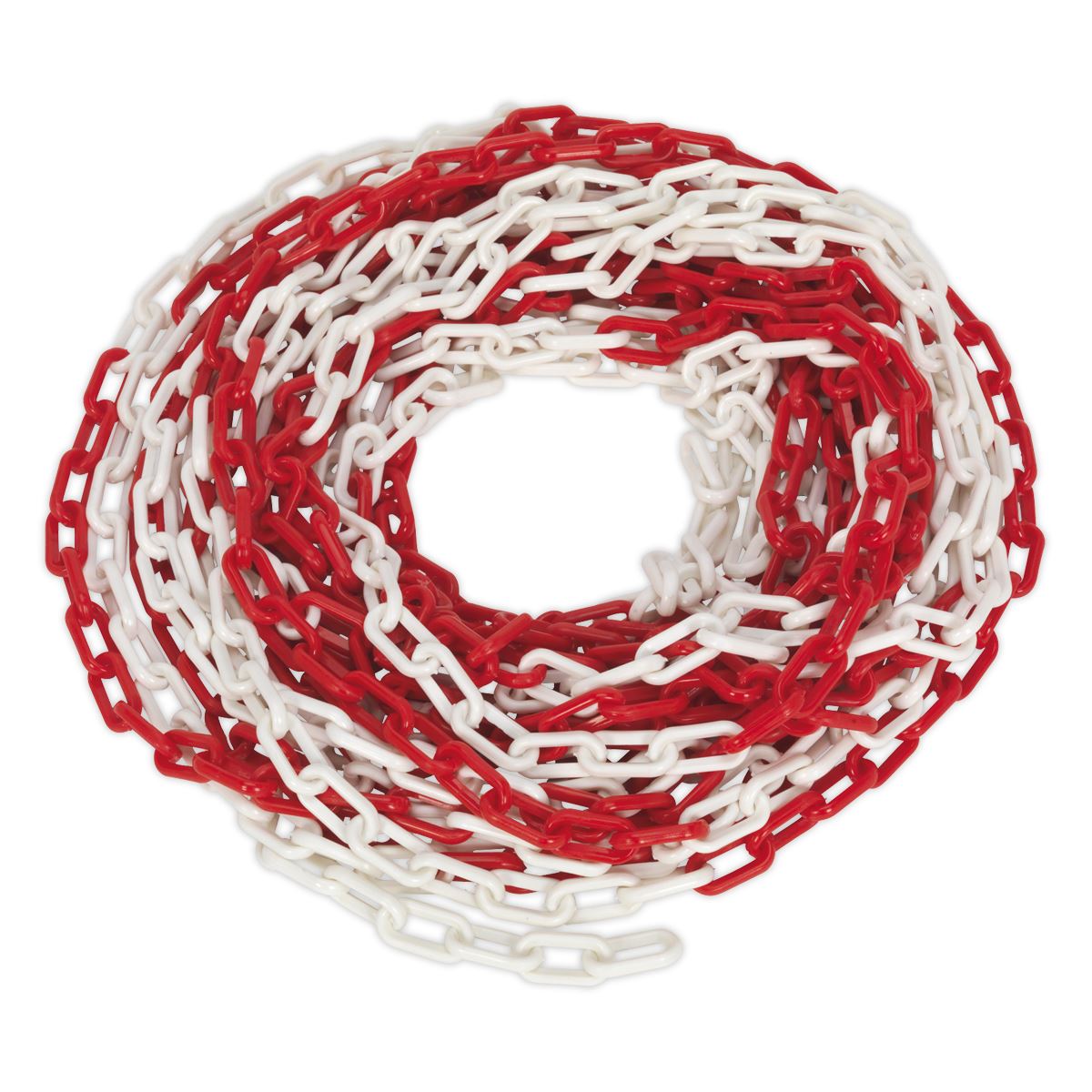 Sealey Safety Chain Red/White 25m x 6mm HSC25M