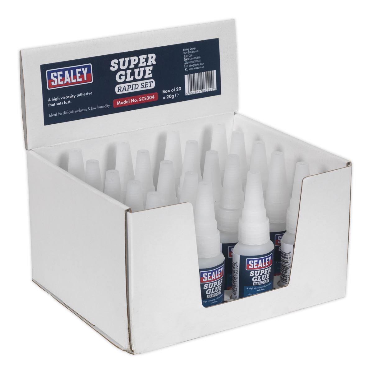 Sealey Super Glue Rapid Set 20g Pack of 20 SCS304