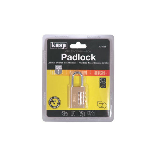 Kasp 110 Combination Padlock 30mm K11030D