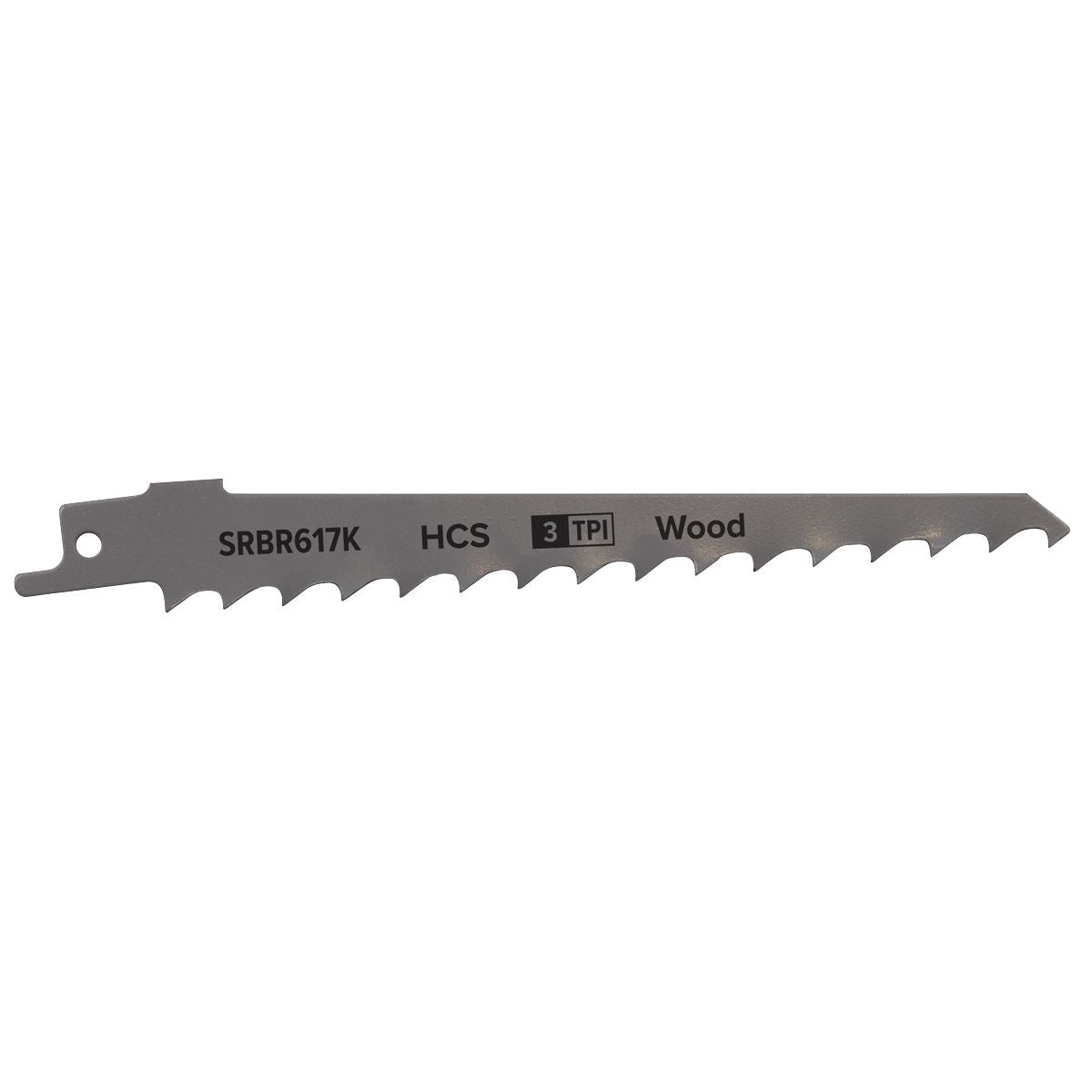 Sealey Reciprocating Saw Blade Pruning & Coarse Wood 150mm 3tpi-Pk5 SRBR617K