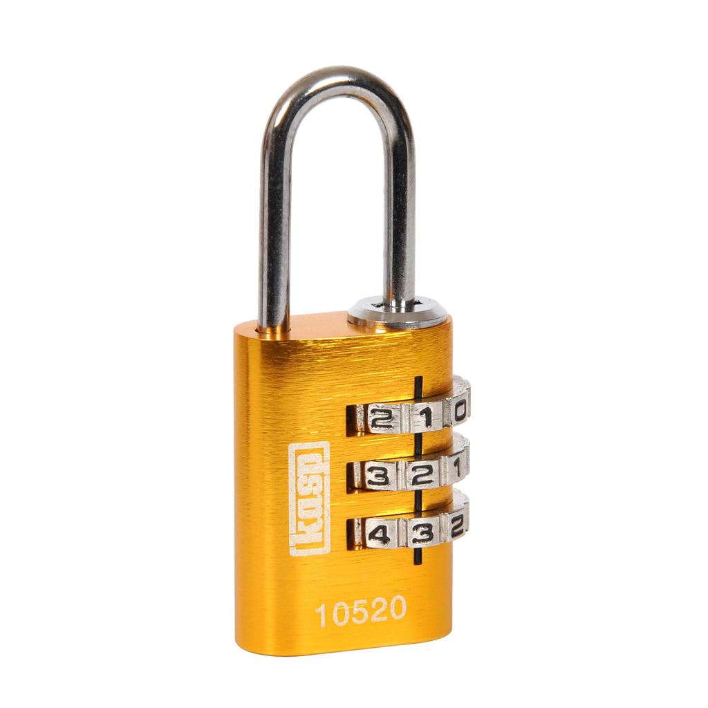 Kasp 105 Combi Padlock Yellow 20mm K10520YELD