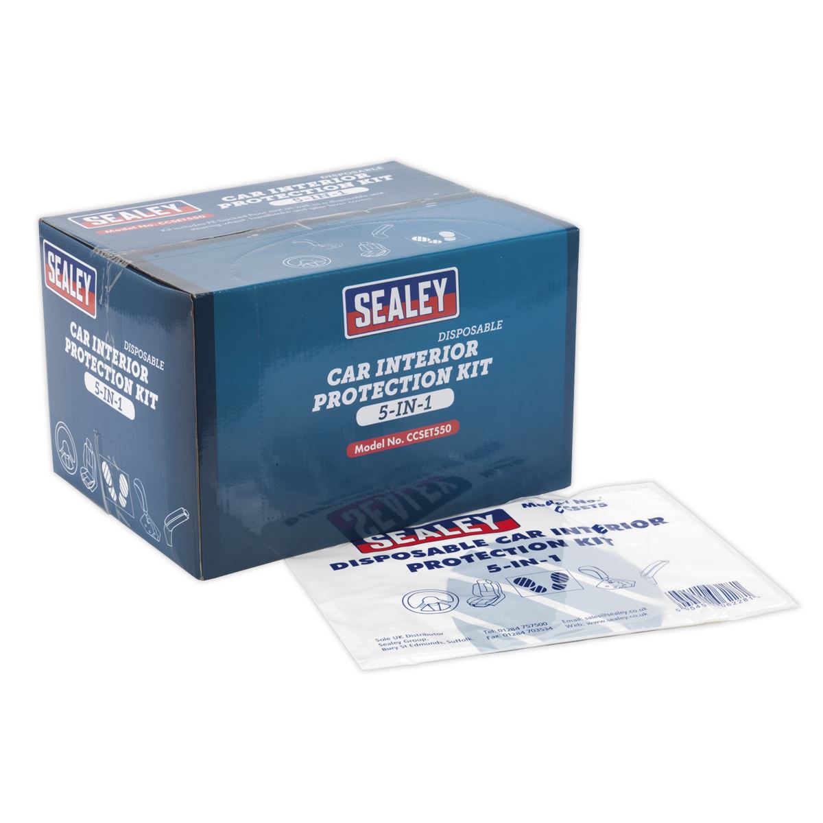 Sealey 5-in-1 Disposable Car Interior Protection Kit Box of 50 CCSET550