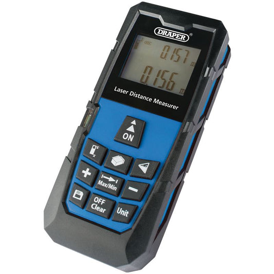 Draper 15102 Laser Distance Measurer 40M/132ft Metric/Imperial with LED Display