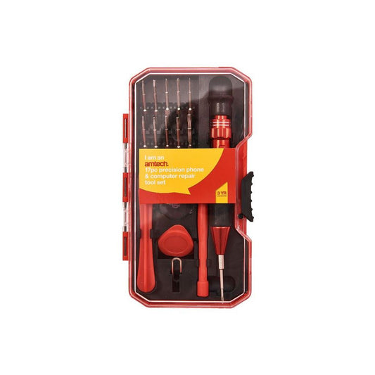 Amtech 17 Piece Precision Phone & Computer Repair Tool Set - L0532