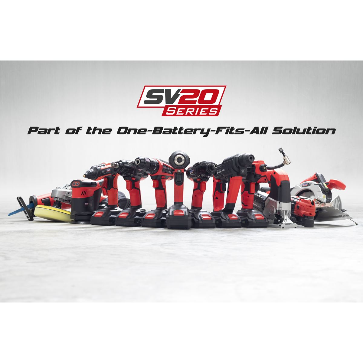 Sealey SV20 Series 5 x 20V Cordless Tool Combo - 2 Batteries CP20VCOMBO2