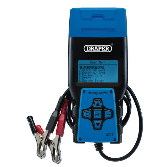 Draper 92445 Battery,Cranking & Charging testing with Printer AGM, Gel & EFB