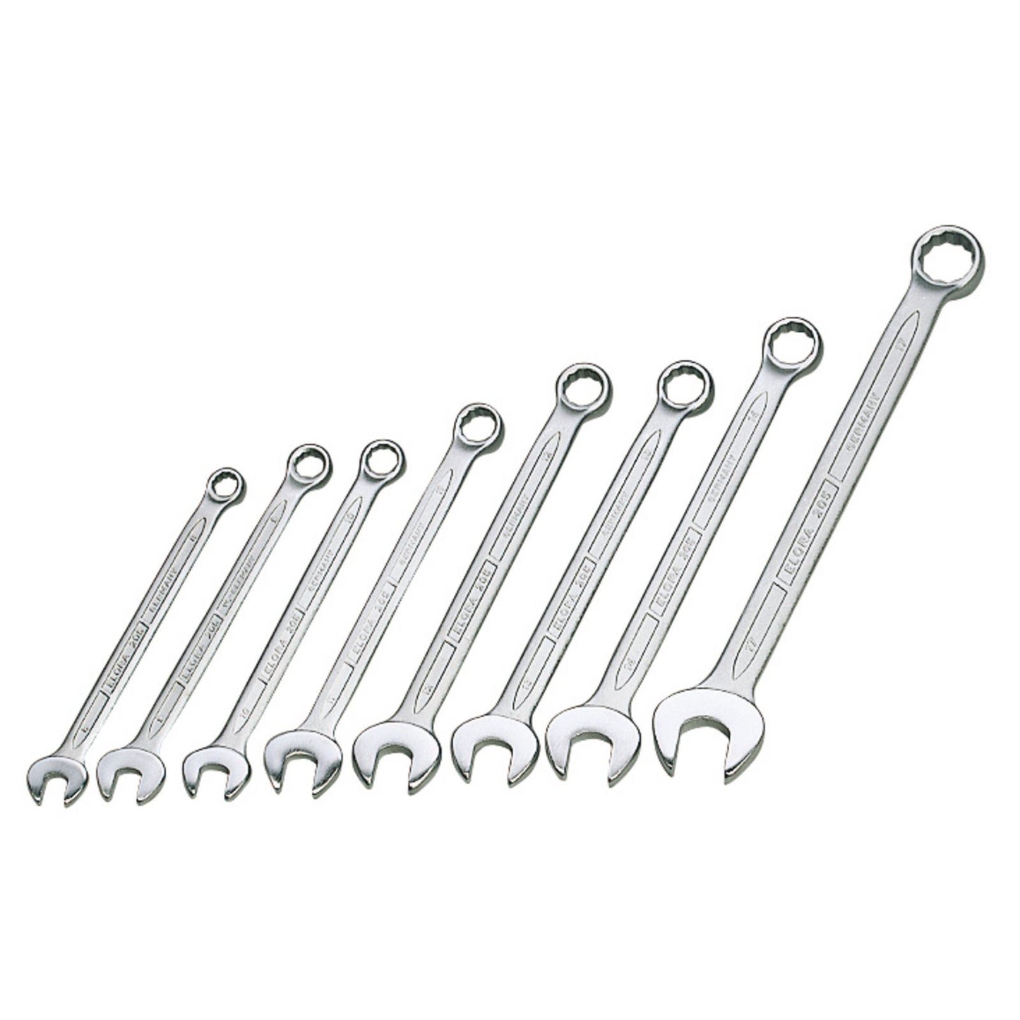 Elora 13710 205 S8M 8 Piece Long Metric Combination Spanner Set