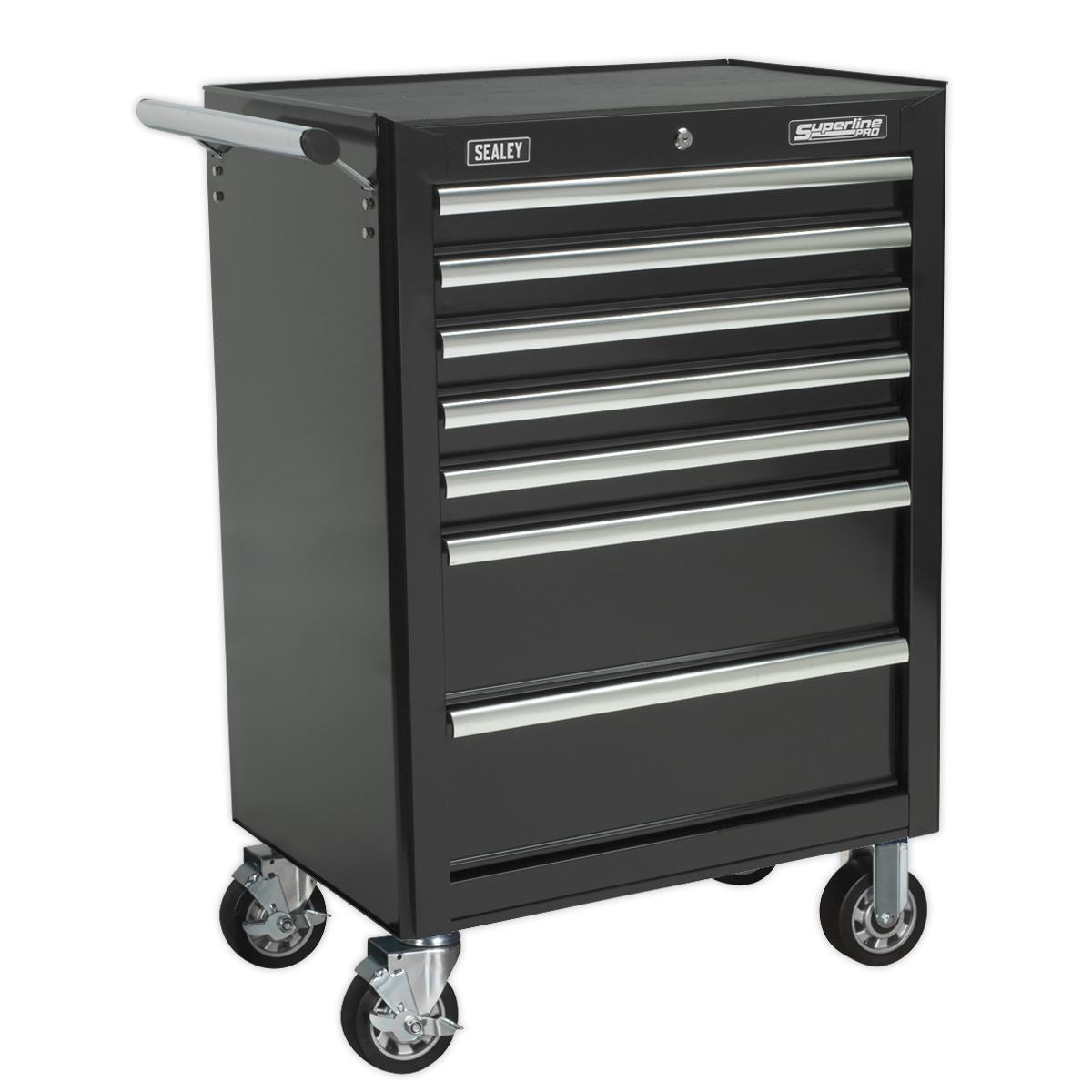 Sealey Rollcab 7 Drawer with Ball Bearing Slides - Black AP26479TB