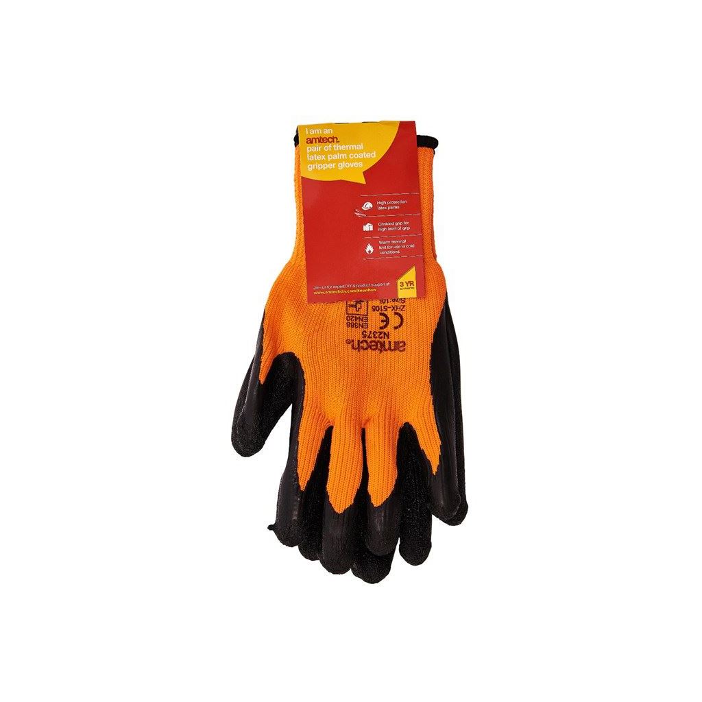 Heavy Duty Thermal Latex Palm Coated Gloves Cold Conditions Winter Keep Warm - N2375