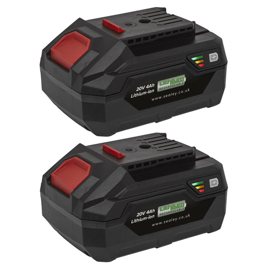 Sealey Power Tool Battery Pack 20V 4Ah Kit for SV20V Series BK04