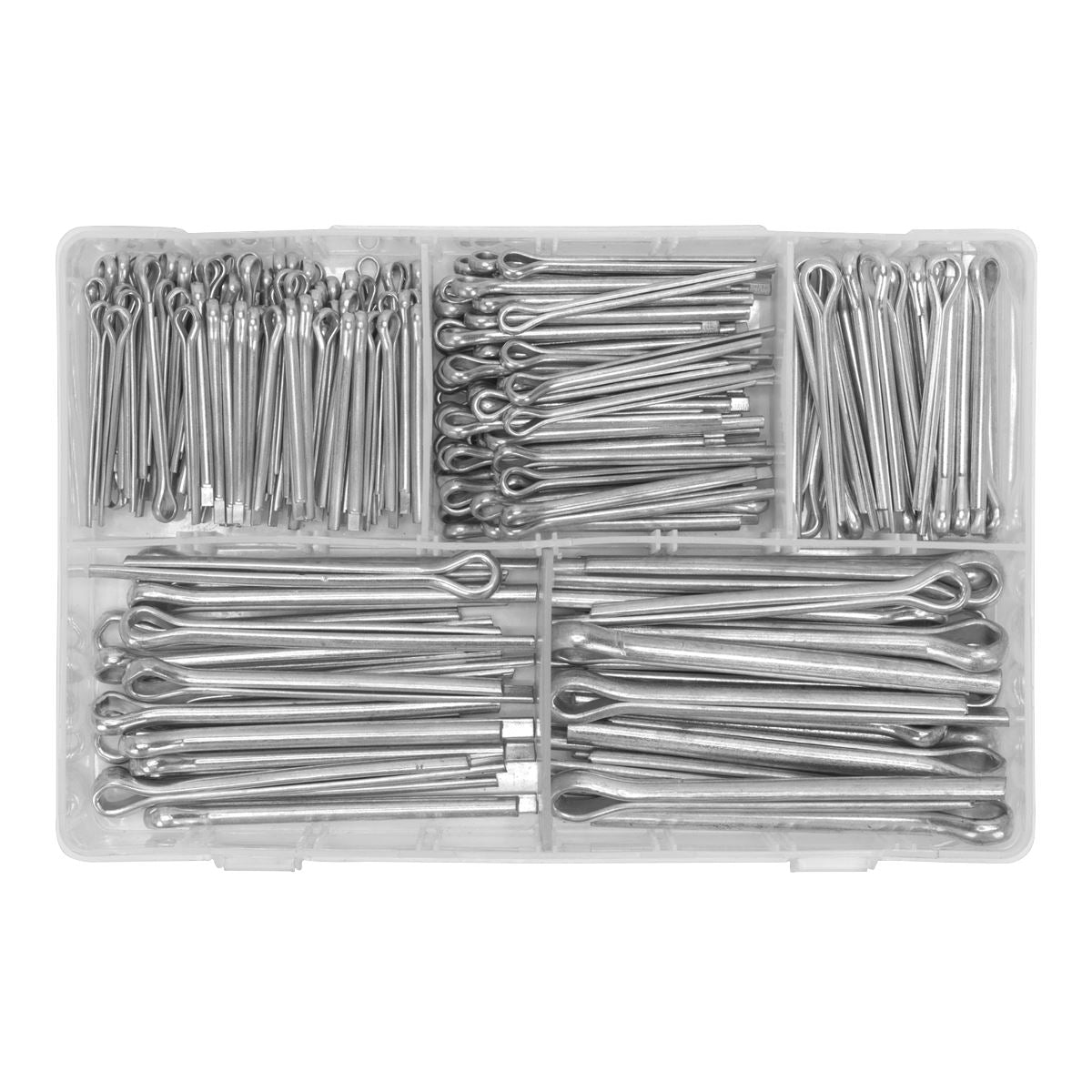 Sealey Split Pin Assortment 230pc Large Sizes Imperial & Metric AB003SP