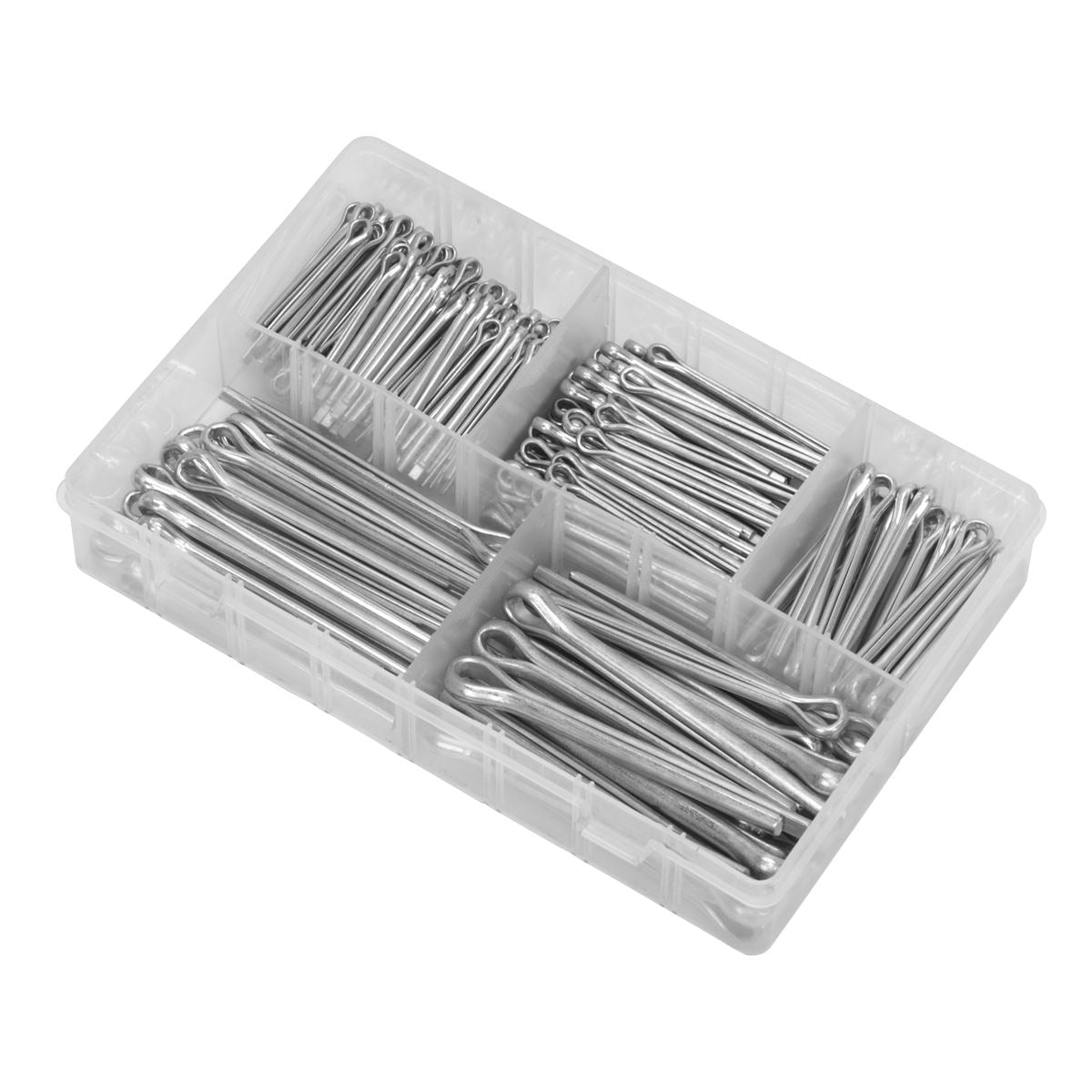 Sealey Split Pin Assortment 230pc Large Sizes Imperial & Metric AB003SP