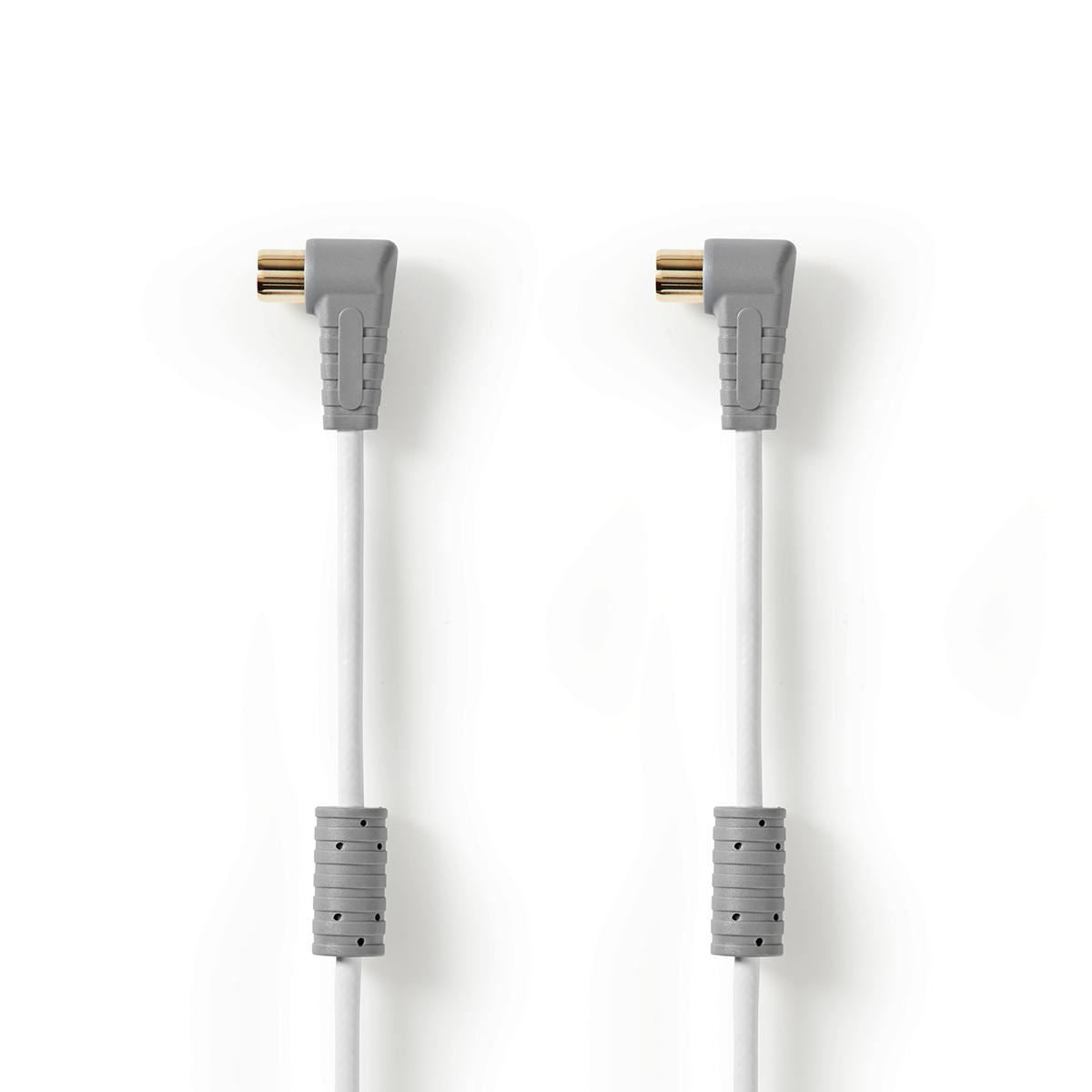 Bandridge Satellite Cable F-Quick Male Angled to F-Quick Male Angled 1m White - BVL9401